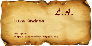 Luka Andrea névjegykártya